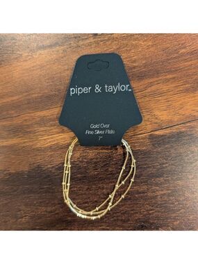 Piper and Taylor Gold Over Silver Bracelet 7 Inch